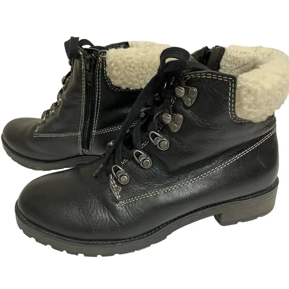 Naturalized Women’s N5 Comfort Bootie‎ Sz 7.5 Black Fleece Lined Cushioned